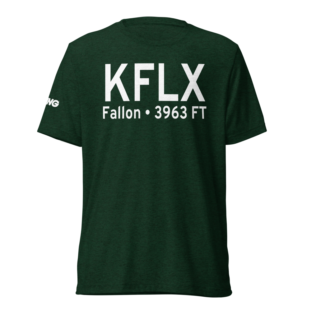 Fallon Municipal Airport (KFLX) ICAO Tri-blend T-Shirt 