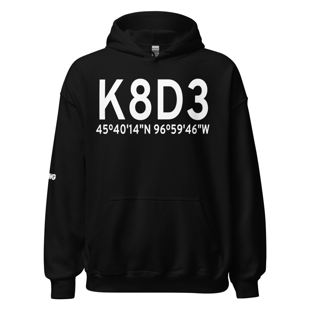 Sisseton Municipal Airport (K8D3) ICAO Hoodie Sweatshirt 