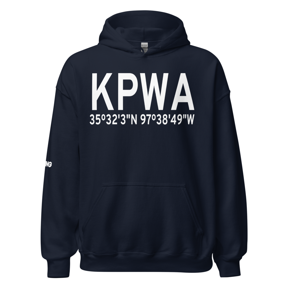 Wiley Post Airport (KPWA) ICAO Hoodie Sweatshirt 
