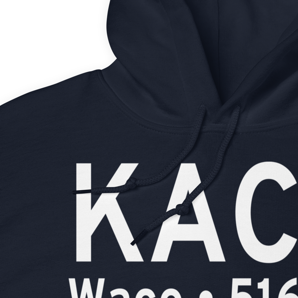 Waco Regional Airport (KACT) ICAO Hoodie Sweatshirt 