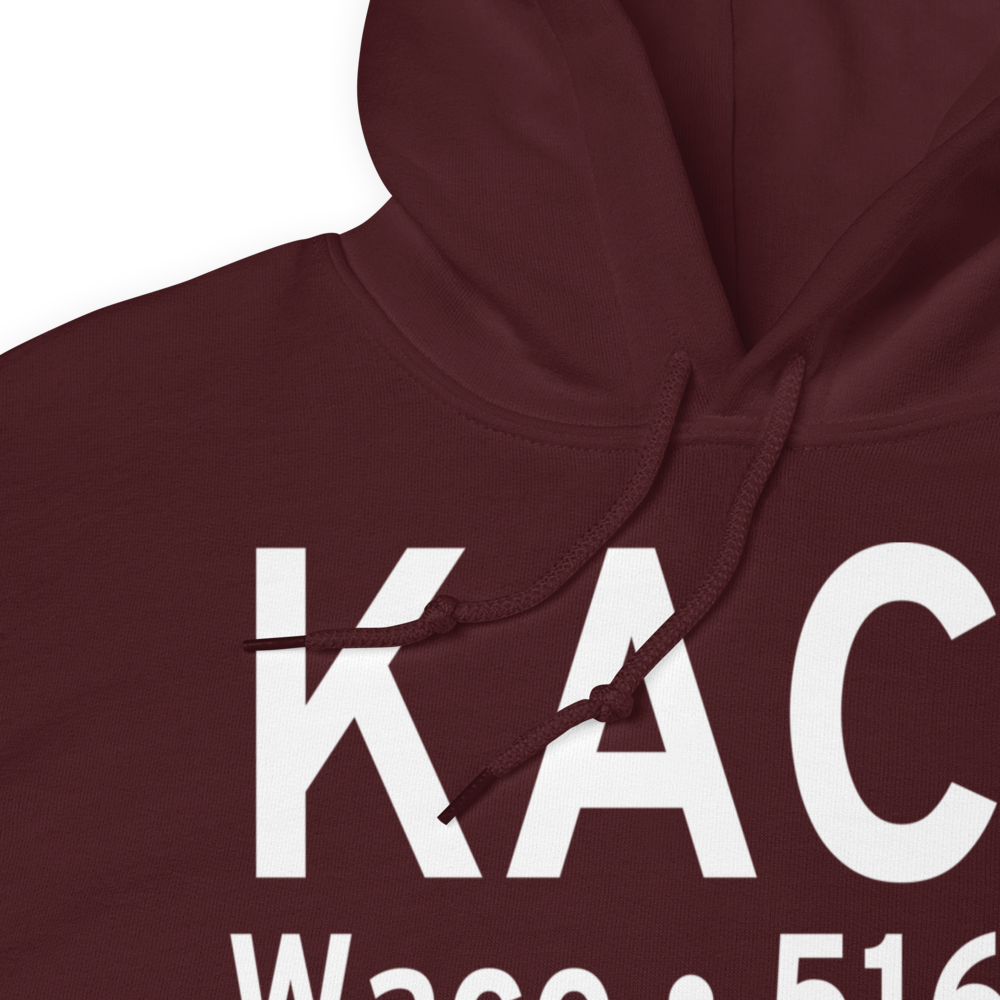 Waco Regional Airport (KACT) ICAO Hoodie Sweatshirt 