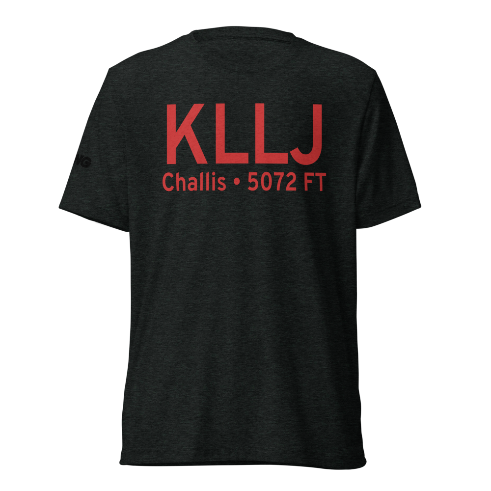 Challis Airport (KLLJ) ICAO Tri-blend T-Shirt 