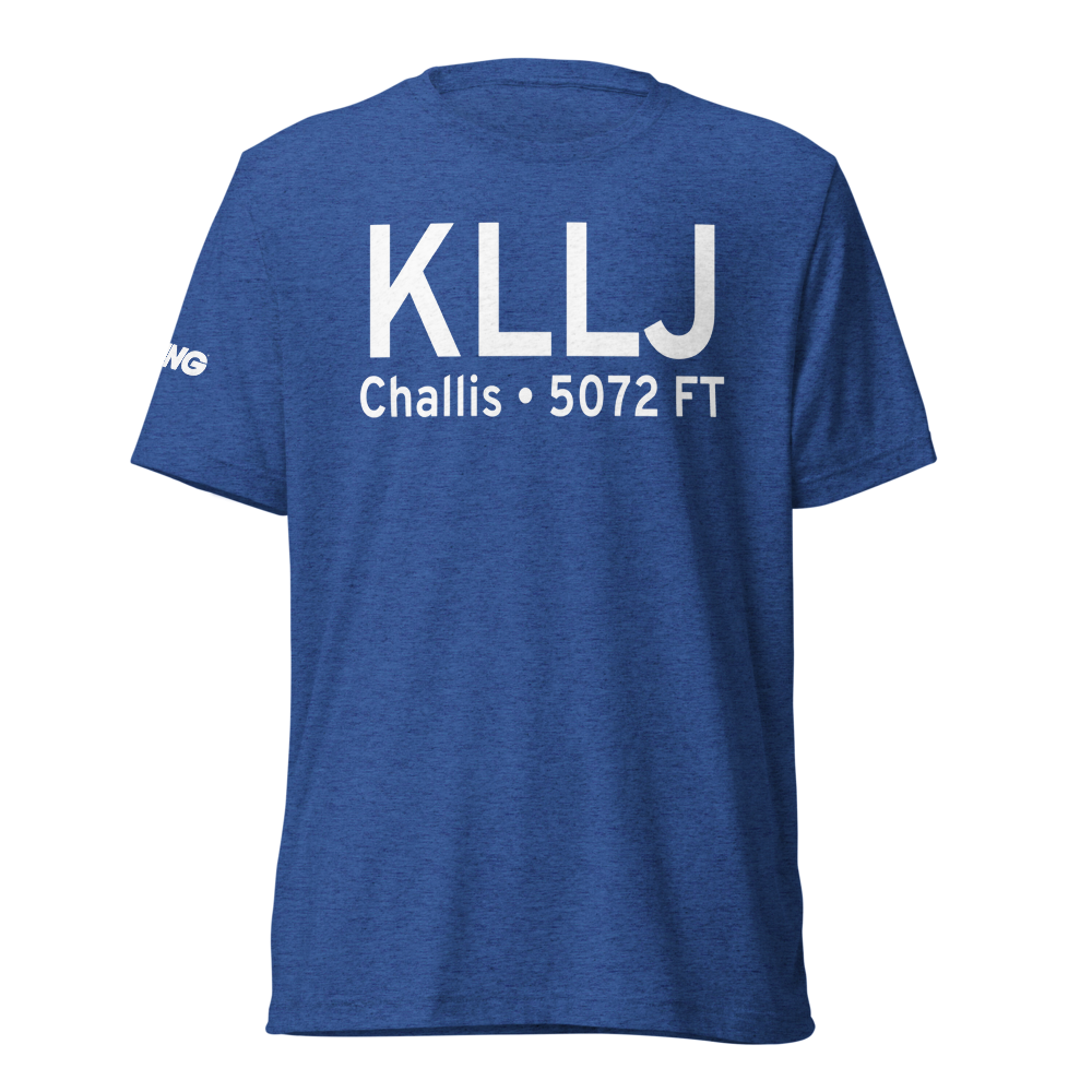 Challis Airport (KLLJ) ICAO Tri-blend T-Shirt 