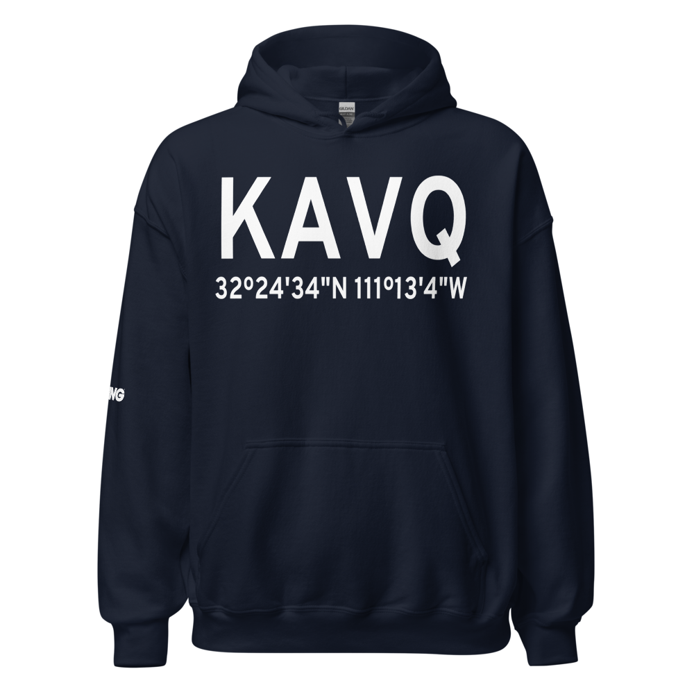 Marana Regional Airport (KAVQ) ICAO Hoodie Sweatshirt 
