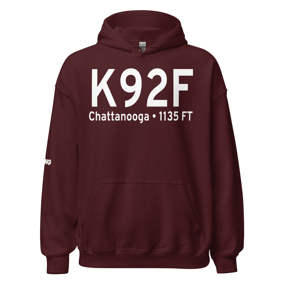 Chattanooga Sky Harbor Airport (K92F) ICAO Hoodie Sweatshirt 