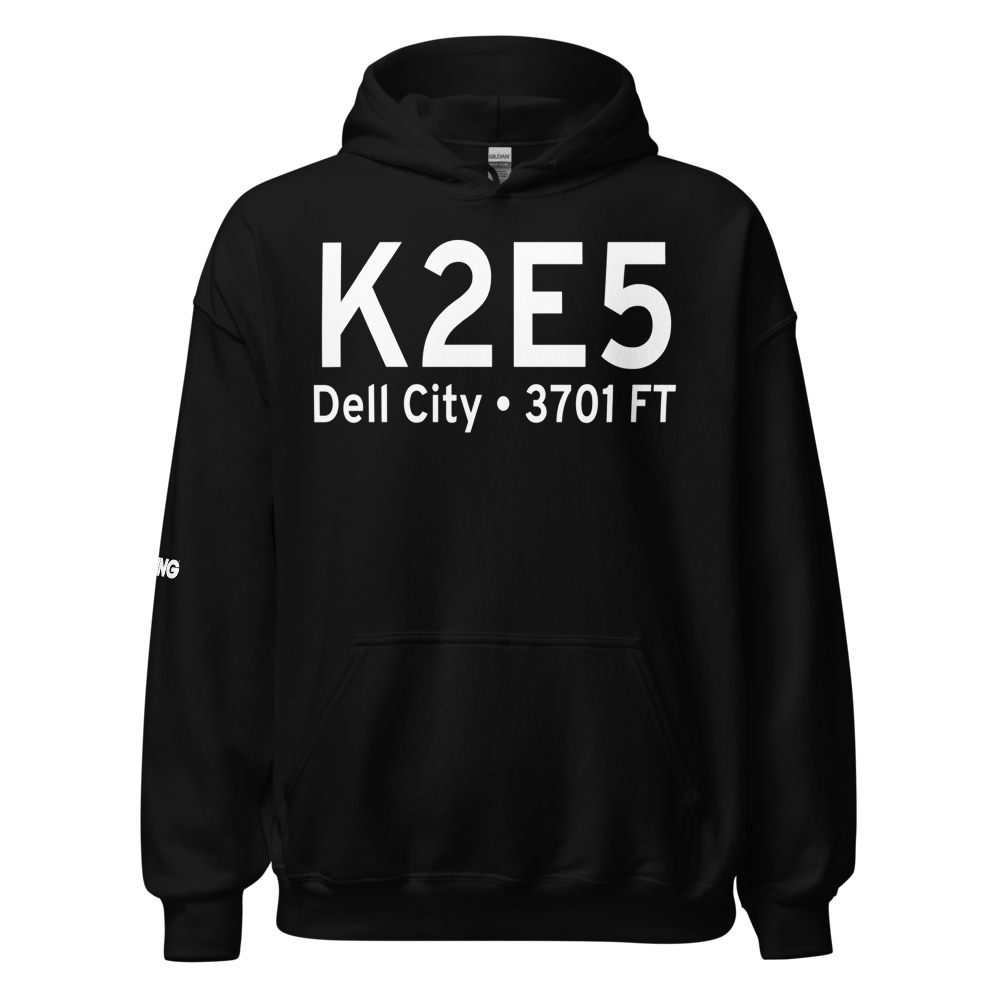 Dell City Municipal Airport (K2E5) ICAO Hoodie Sweatshirt 