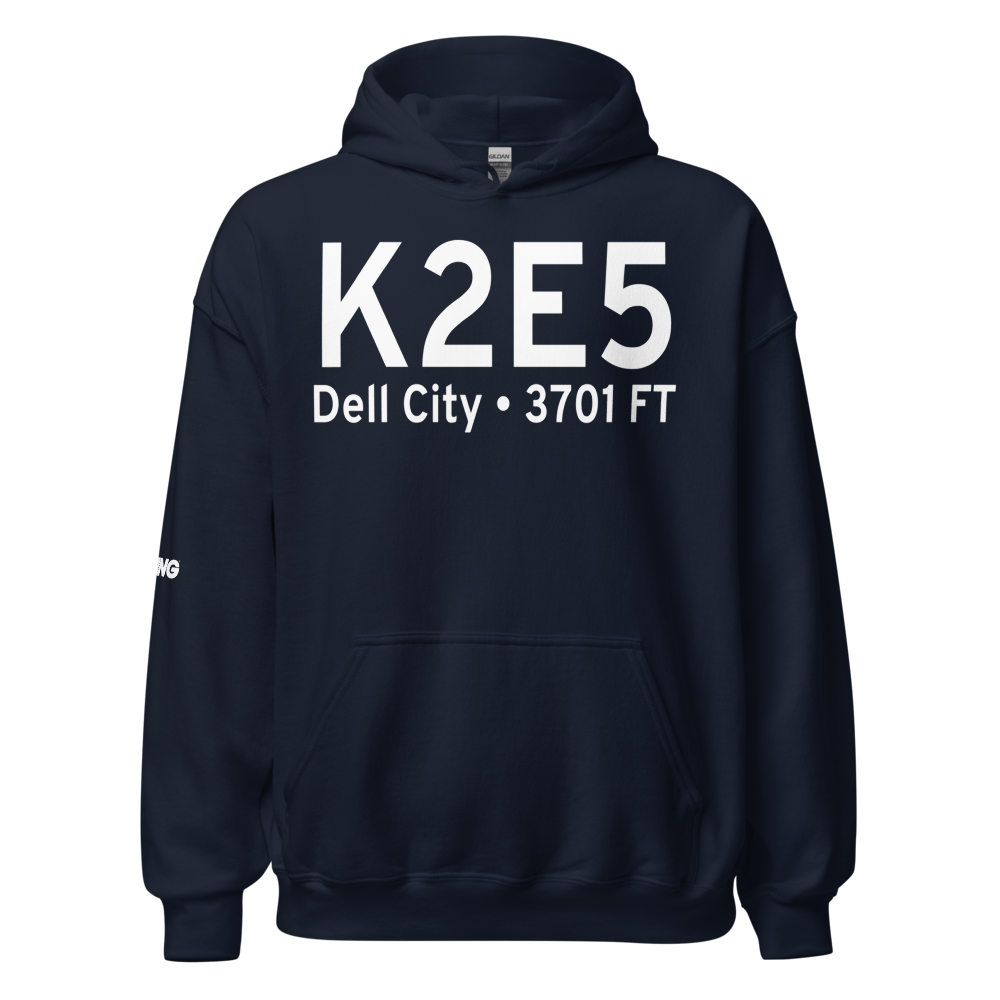 Dell City Municipal Airport (K2E5) ICAO Hoodie Sweatshirt 