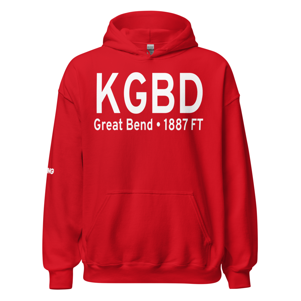 Great Bend Municipal Airport (KGBD) ICAO Hoodie Sweatshirt 