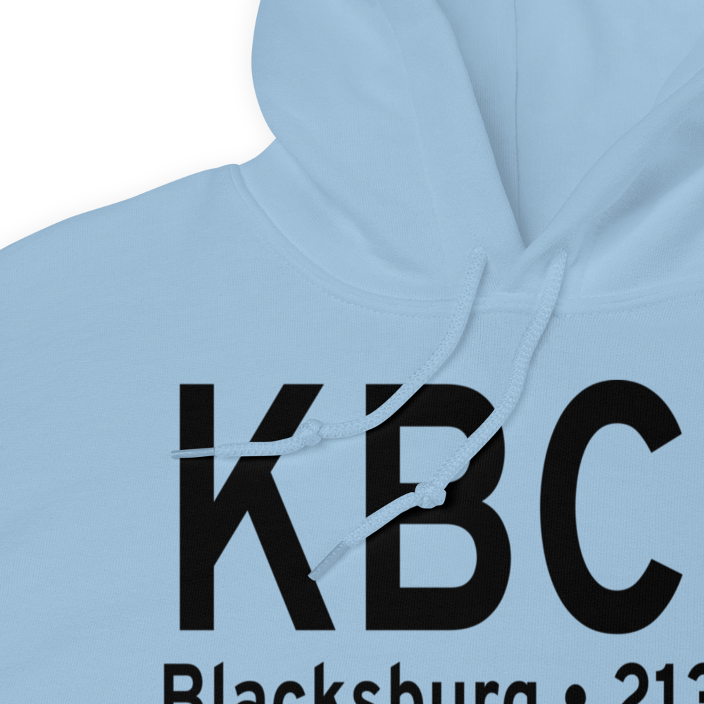 Virginia Tech Montgomery Executive Airport (KBCB) ICAO Hoodie Sweatshirt 