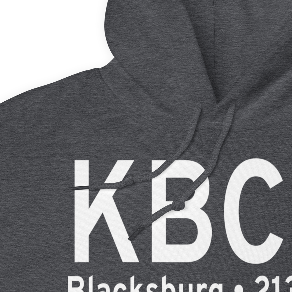 Virginia Tech Montgomery Executive Airport (KBCB) ICAO Hoodie Sweatshirt 