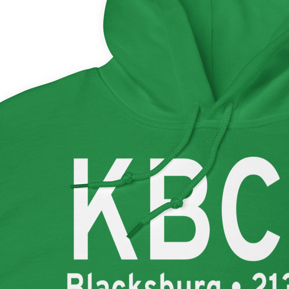 Virginia Tech Montgomery Executive Airport (KBCB) ICAO Hoodie Sweatshirt 