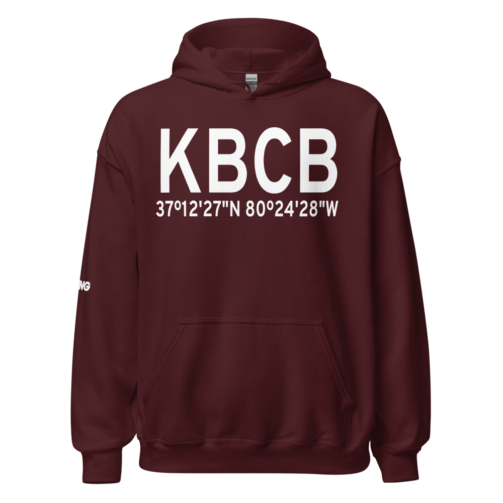 Virginia Tech Montgomery Executive Airport (KBCB) ICAO Hoodie Sweatshirt 