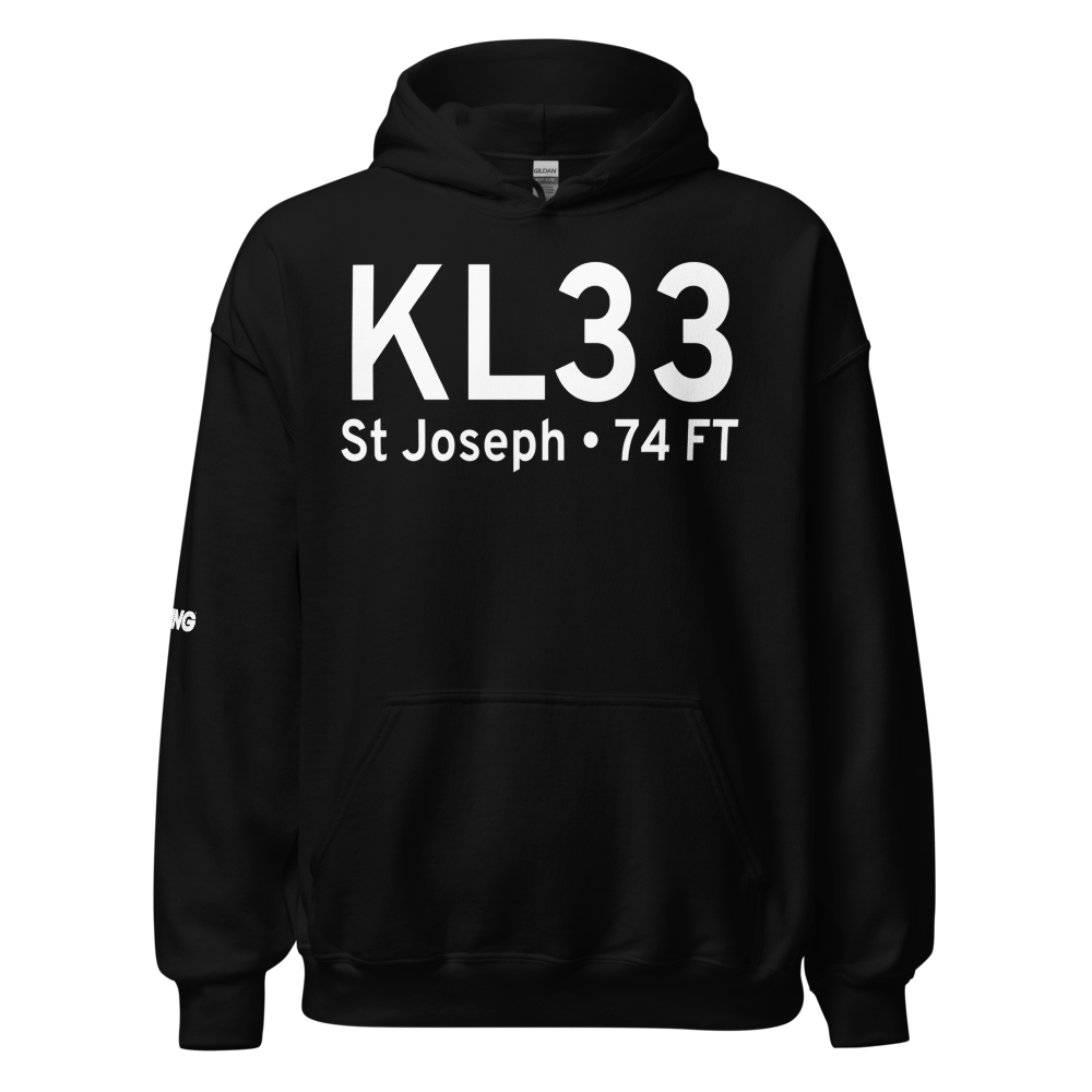 Tensas Parish Airport (KL33) ICAO Hoodie Sweatshirt 