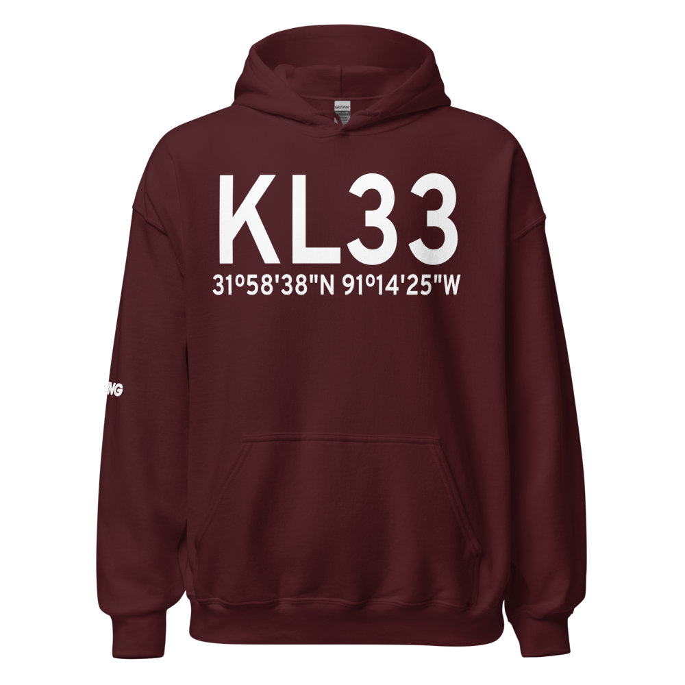 Tensas Parish Airport (KL33) ICAO Hoodie Sweatshirt 