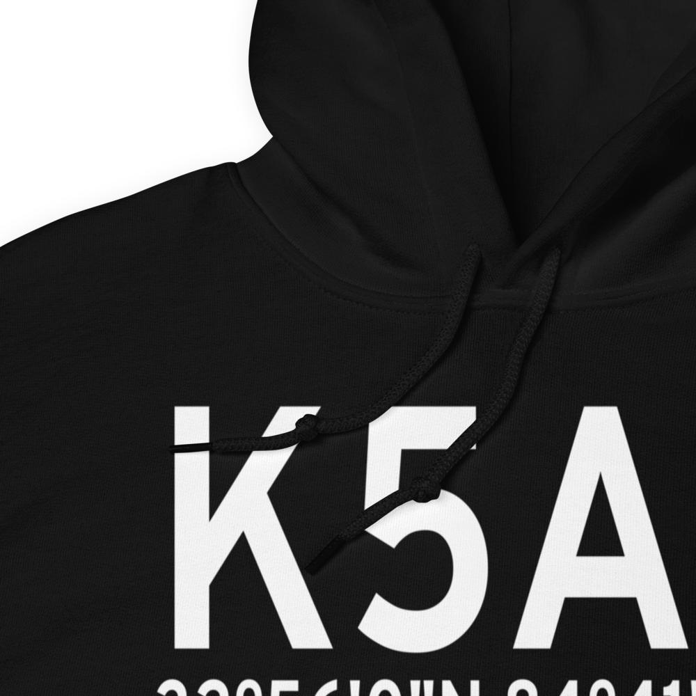 Roosevelt Memorial Airport (K5A9) ICAO Hoodie Sweatshirt 