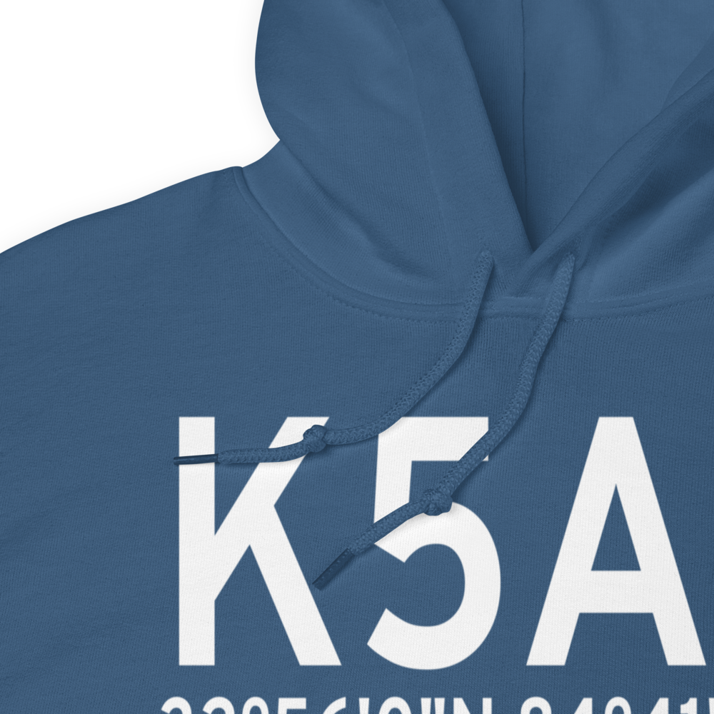 Roosevelt Memorial Airport (K5A9) ICAO Hoodie Sweatshirt 
