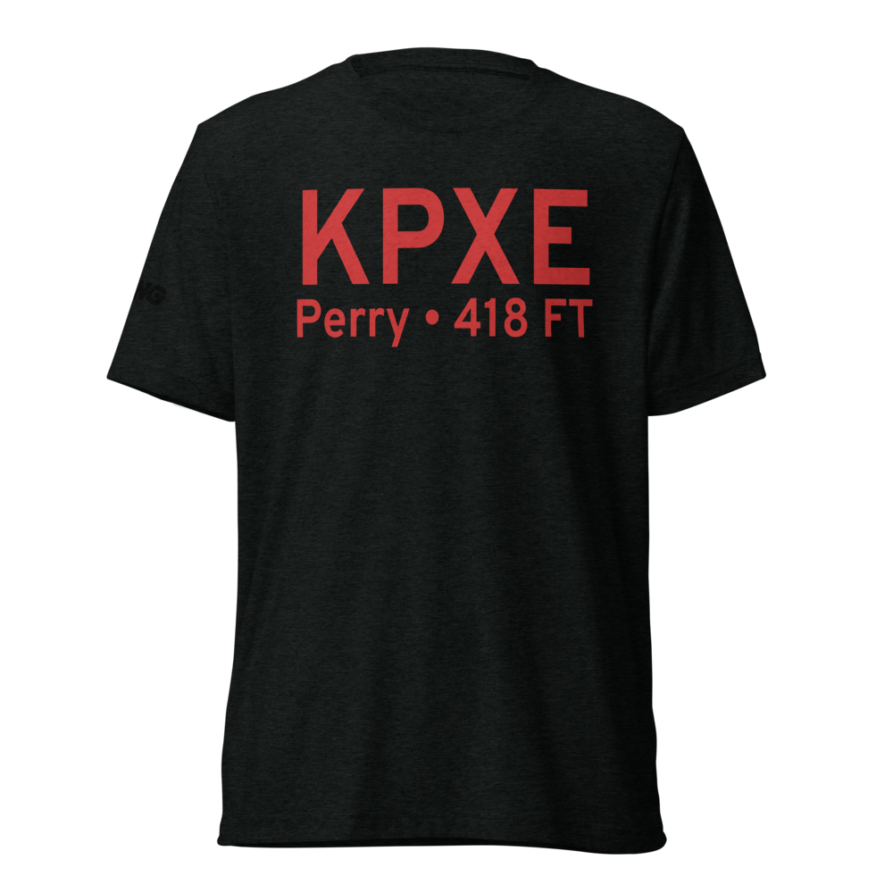 Perry Houston County Airport (KPXE) ICAO Tri-blend T-Shirt 