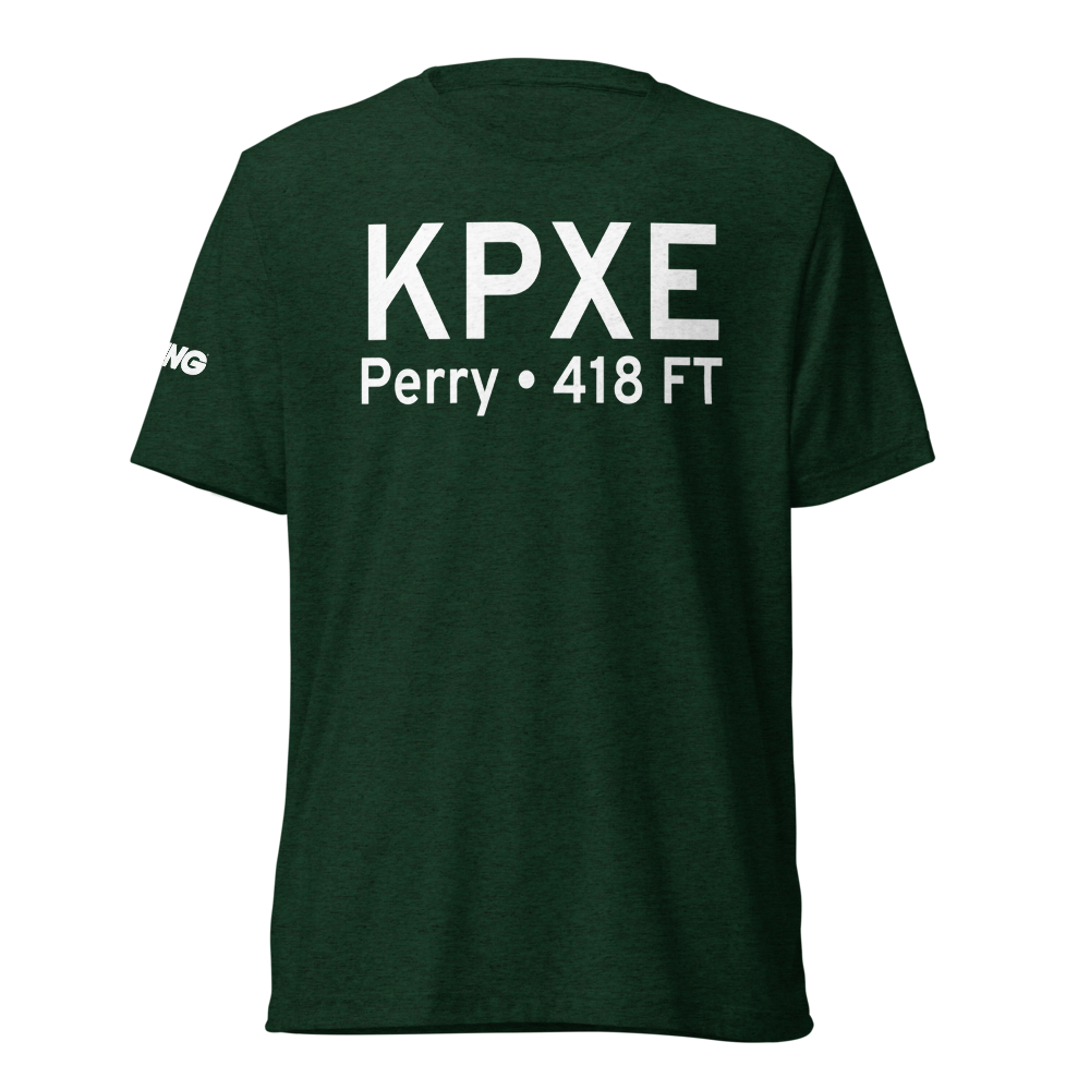 Perry Houston County Airport (KPXE) ICAO Tri-blend T-Shirt 