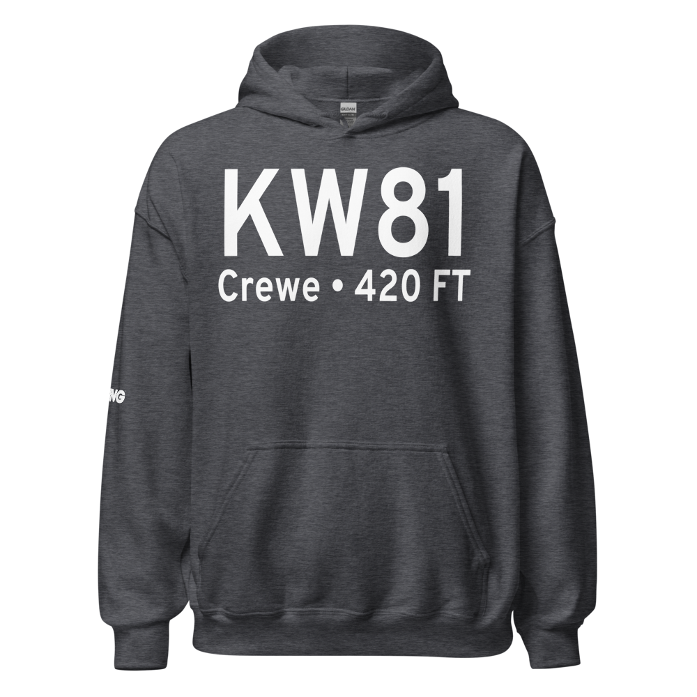 Crewe Municipal Airport (KW81) ICAO Hoodie Sweatshirt 