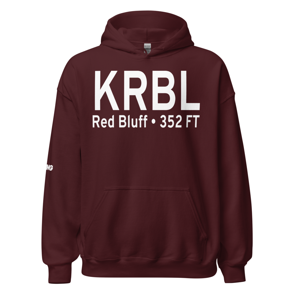Red Bluff Municipal Airport (KRBL) ICAO Hoodie Sweatshirt 