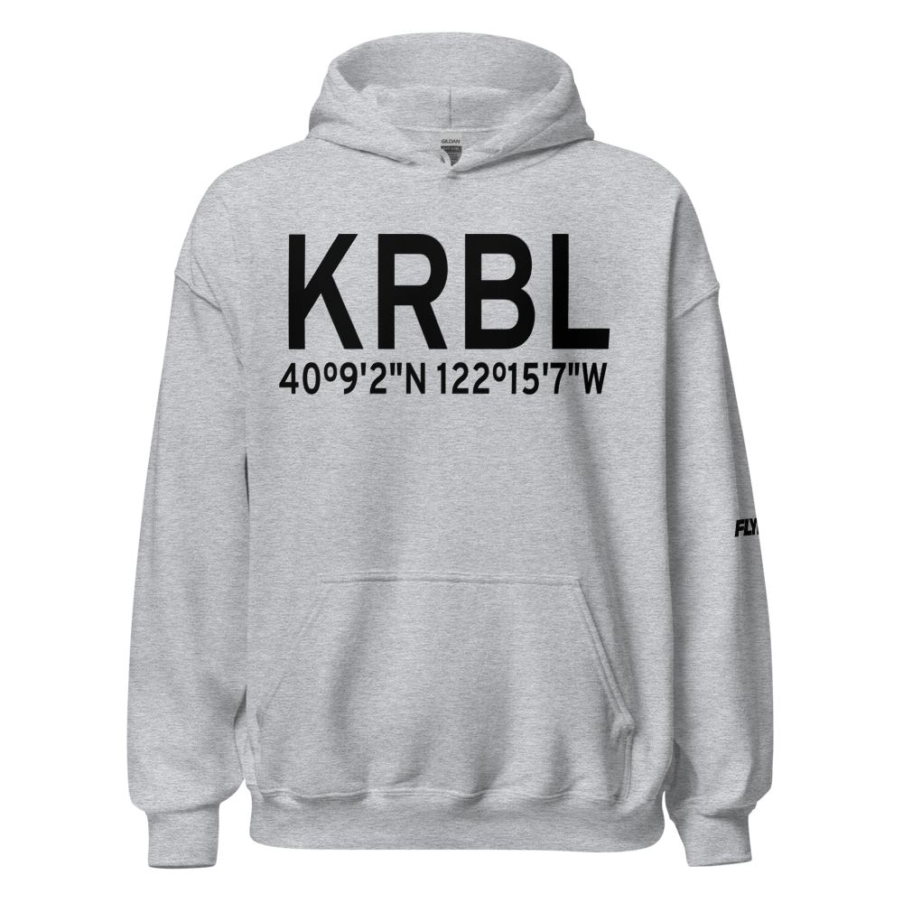 Red Bluff Municipal Airport (KRBL) ICAO Hoodie Sweatshirt 