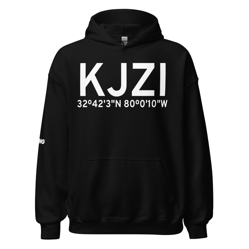 Charleston Executive Airport (KJZI) ICAO Hoodie Sweatshirt 