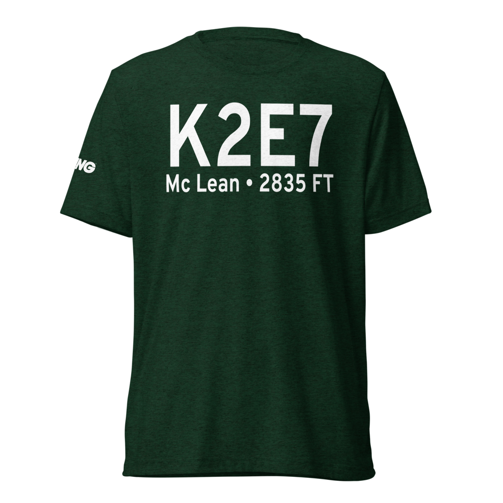 Mc Lean Gray County Airport (K2E7) ICAO Tri-blend T-Shirt 