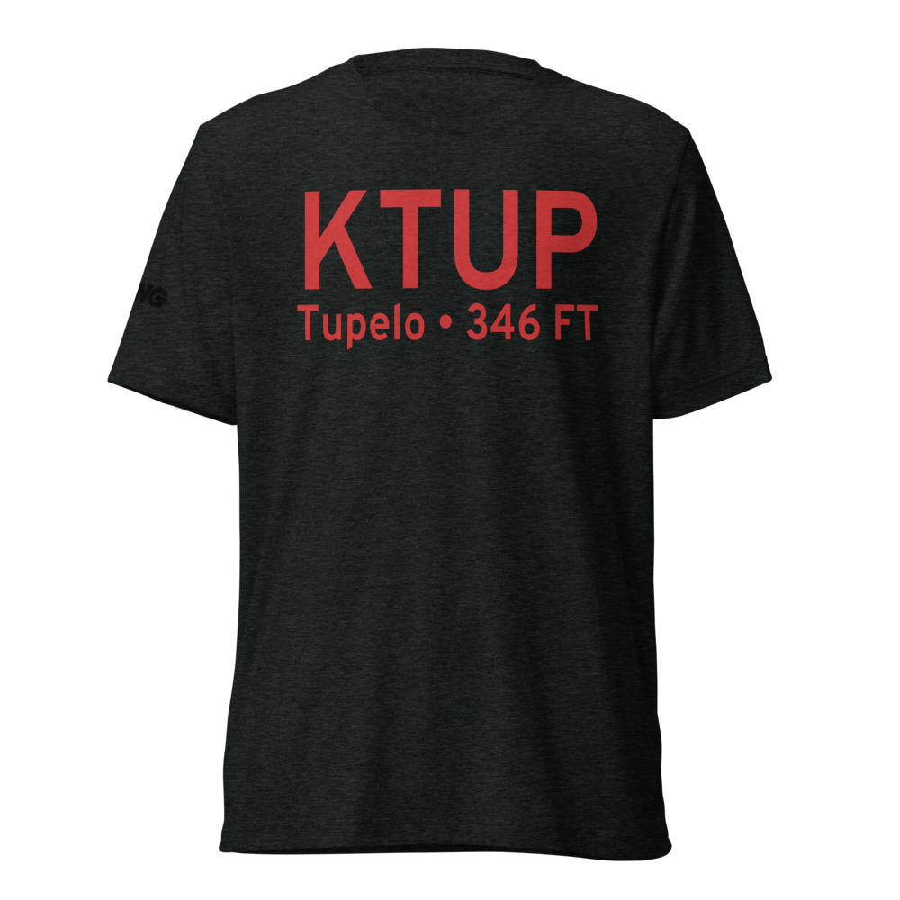 Tupelo Regional Airport (KTUP) ICAO Tri-blend T-Shirt 