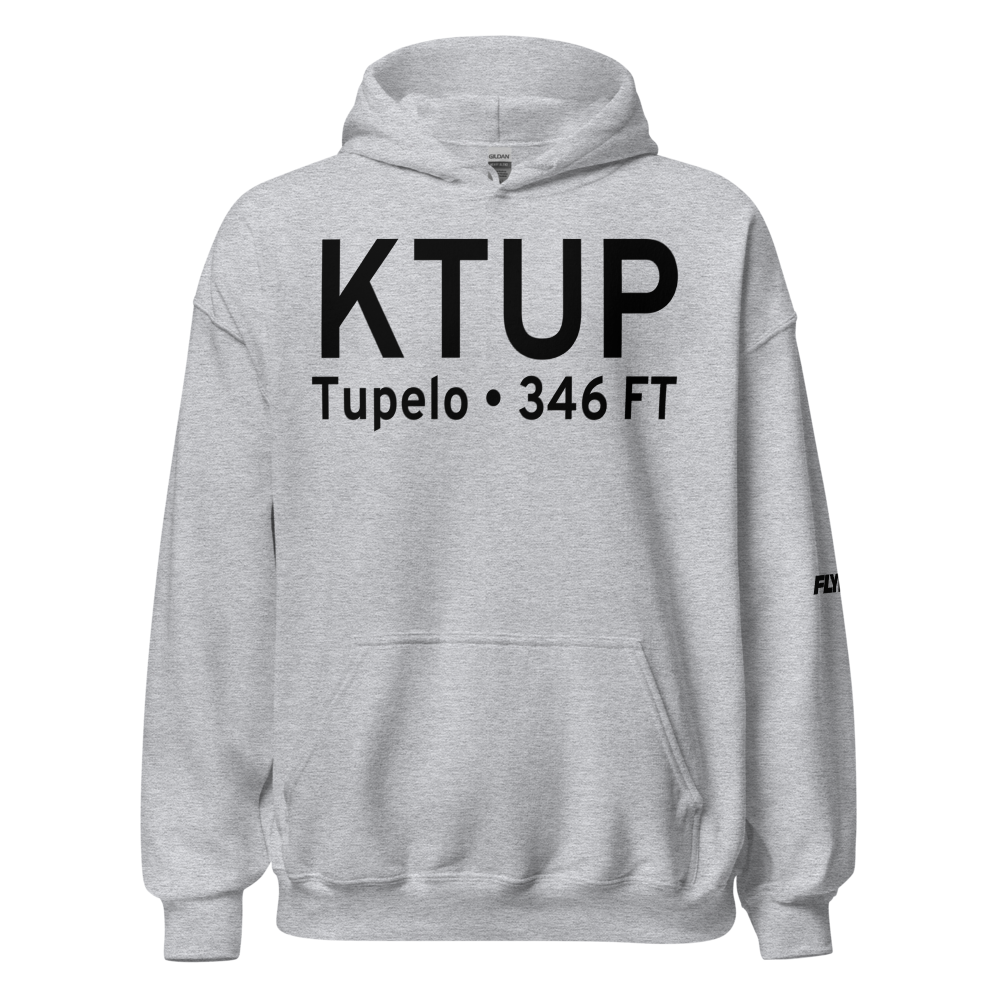 Tupelo Regional Airport (KTUP) ICAO Hoodie Sweatshirt 