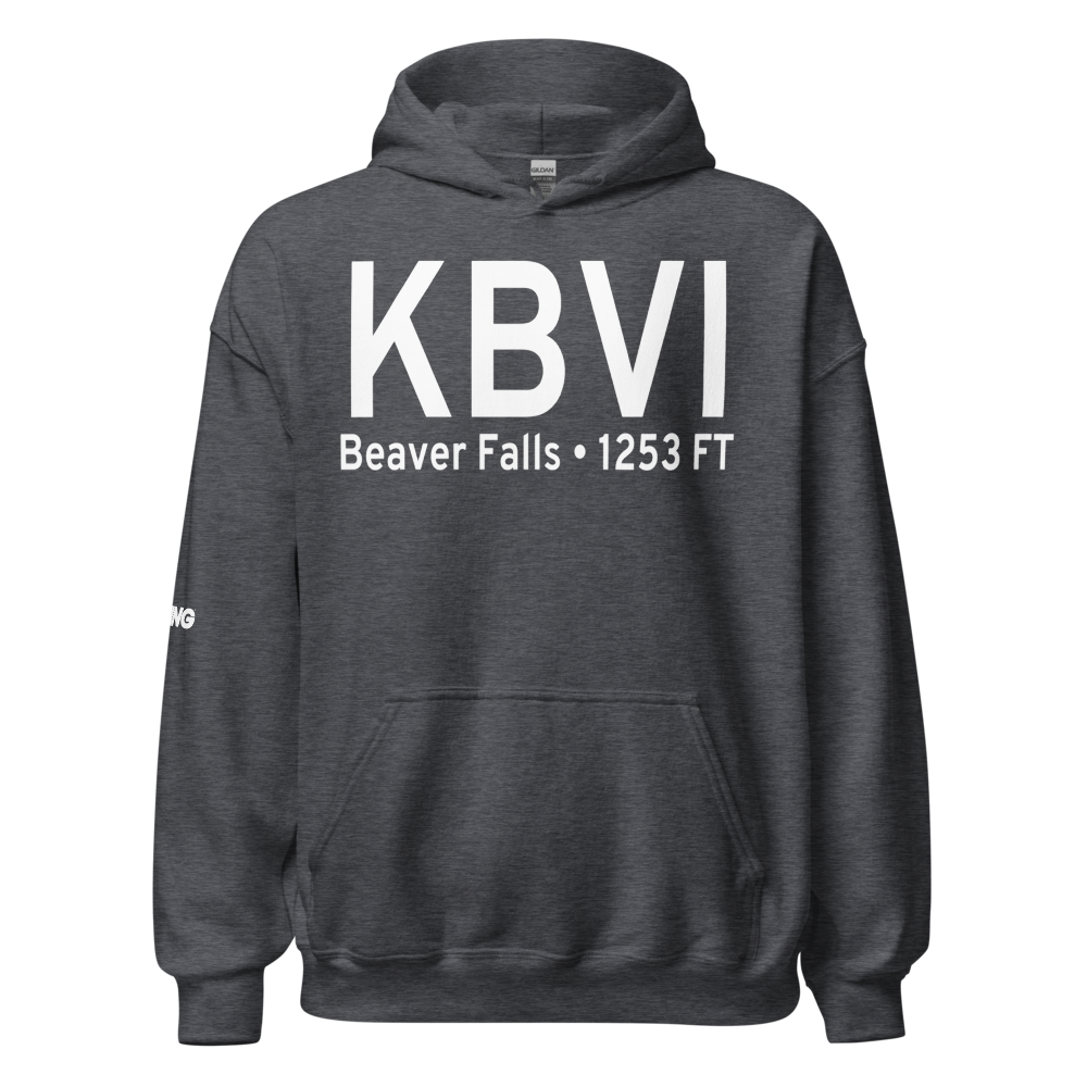 Beaver County Airport (KBVI) ICAO Hoodie Sweatshirt 