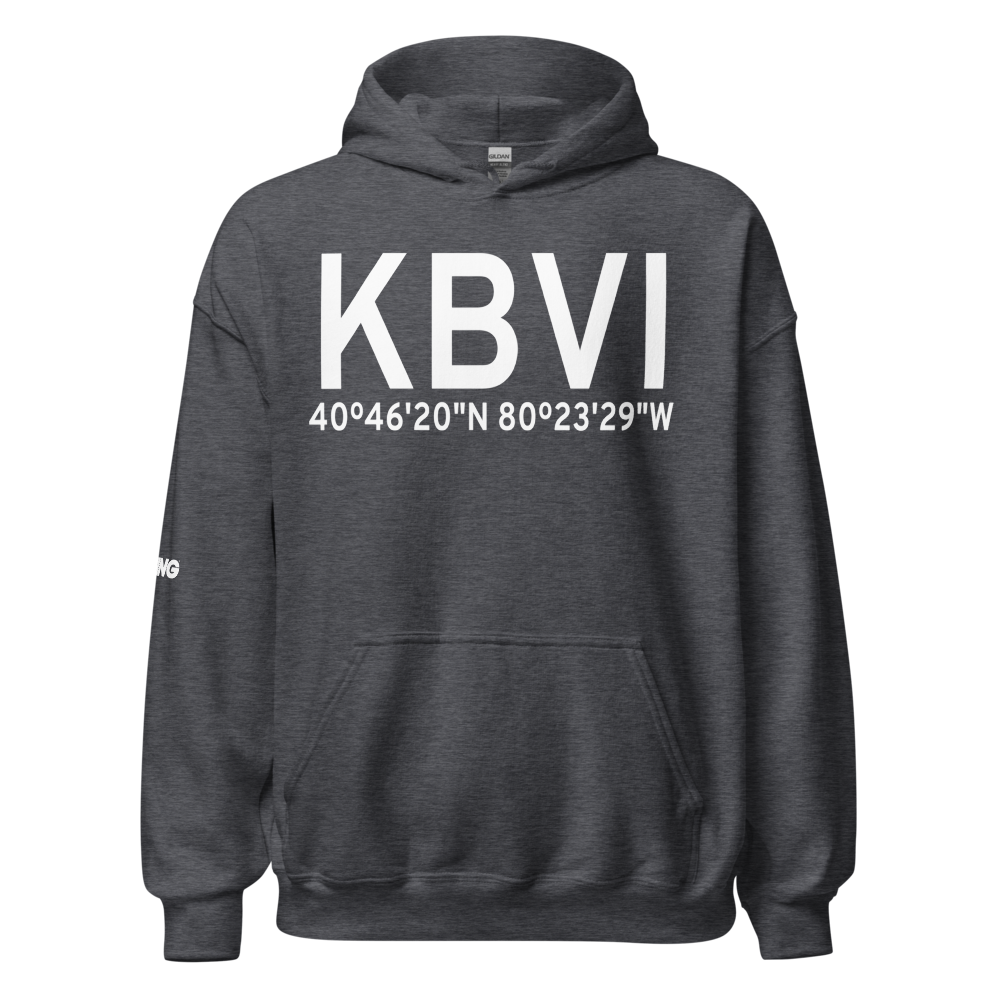 Beaver County Airport (KBVI) ICAO Hoodie Sweatshirt 