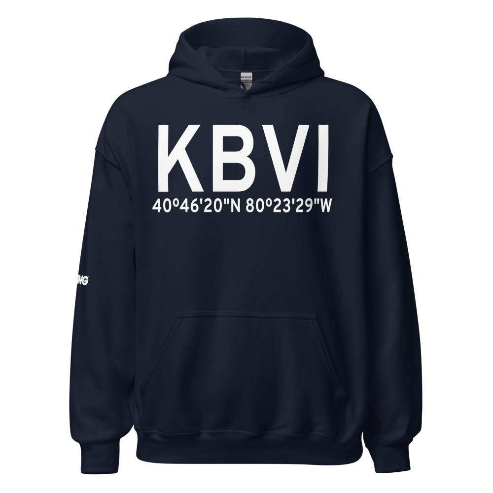 Beaver County Airport (KBVI) ICAO Hoodie Sweatshirt 