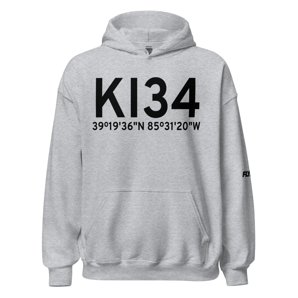Greensburg Municipal Airport (KI34) ICAO Hoodie Sweatshirt 