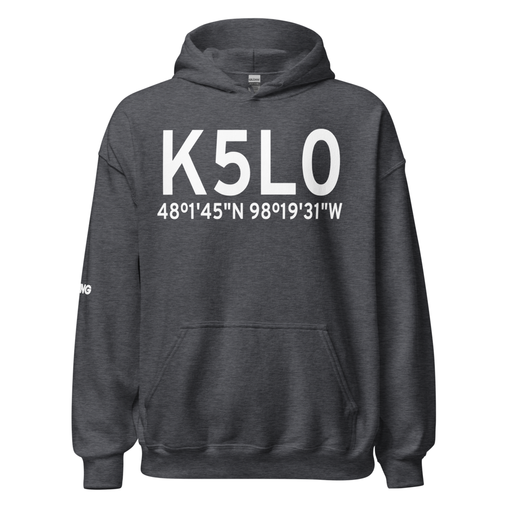 Lakota Municipal Airport (K5L0) ICAO Hoodie Sweatshirt 