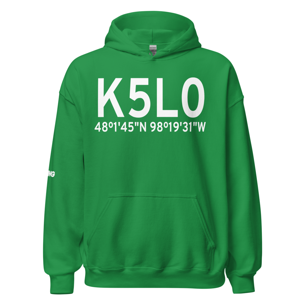 Lakota Municipal Airport (K5L0) ICAO Hoodie Sweatshirt 
