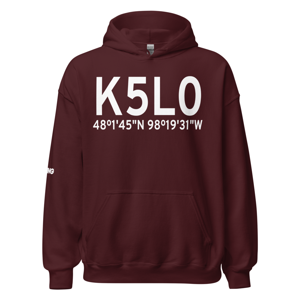 Lakota Municipal Airport (K5L0) ICAO Hoodie Sweatshirt 