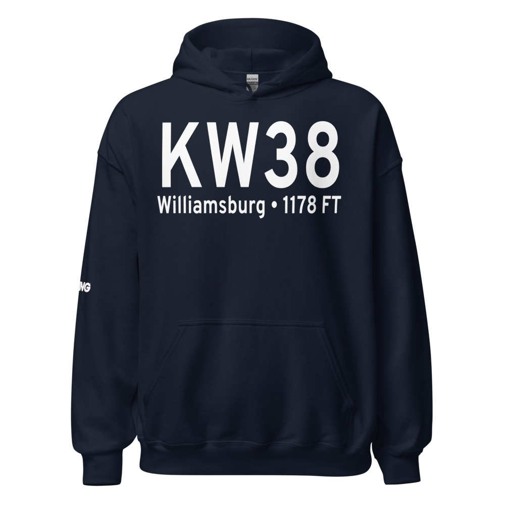 Williamsburg Whitley County Airport (KW38) ICAO Hoodie Sweatshirt 