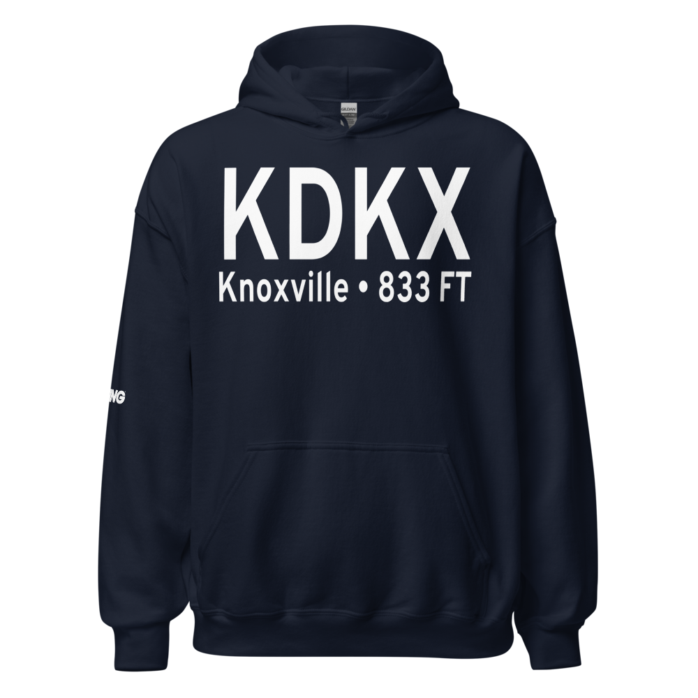 Knoxville Downtown Island Airport (KDKX) ICAO Hoodie Sweatshirt 