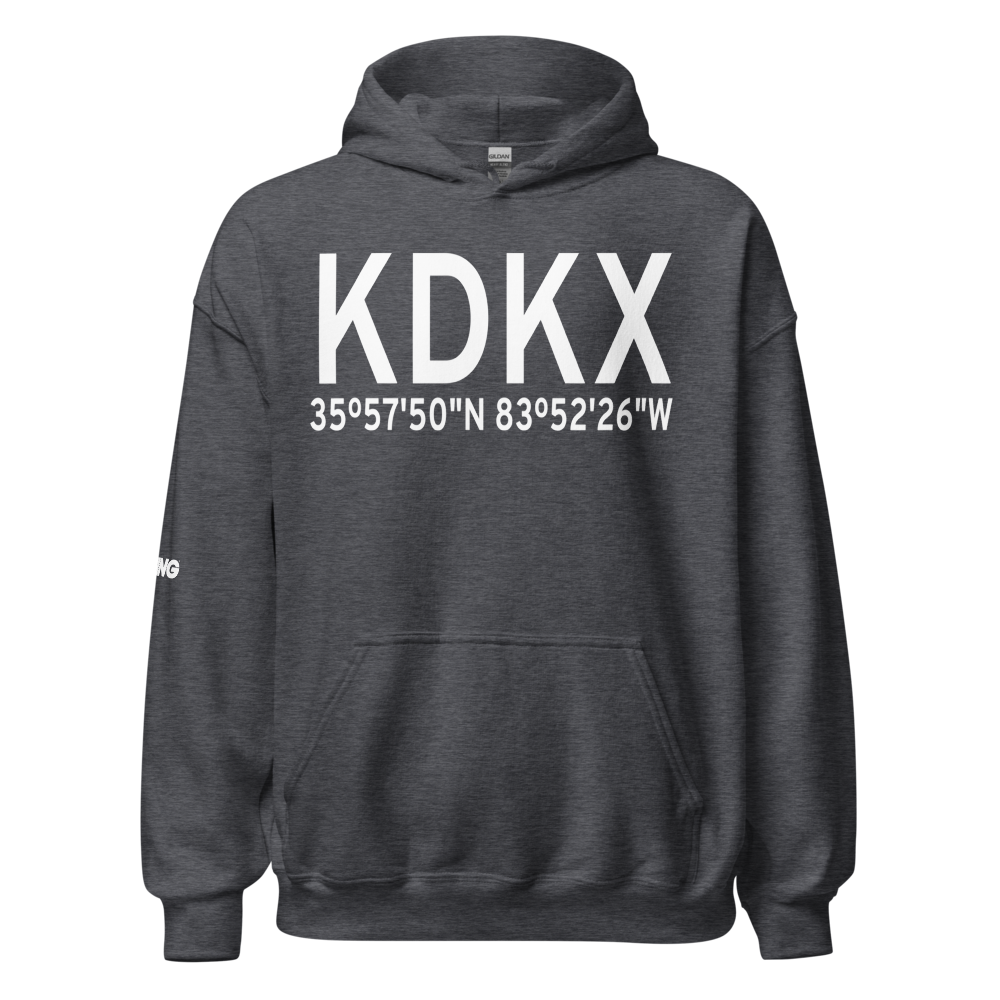 Knoxville Downtown Island Airport (KDKX) ICAO Hoodie Sweatshirt 