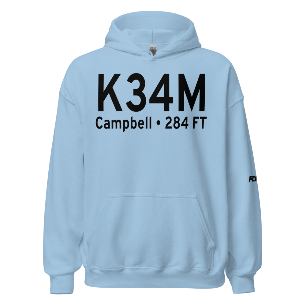 Campbell Municipal Airport (K34M) ICAO Hoodie Sweatshirt 