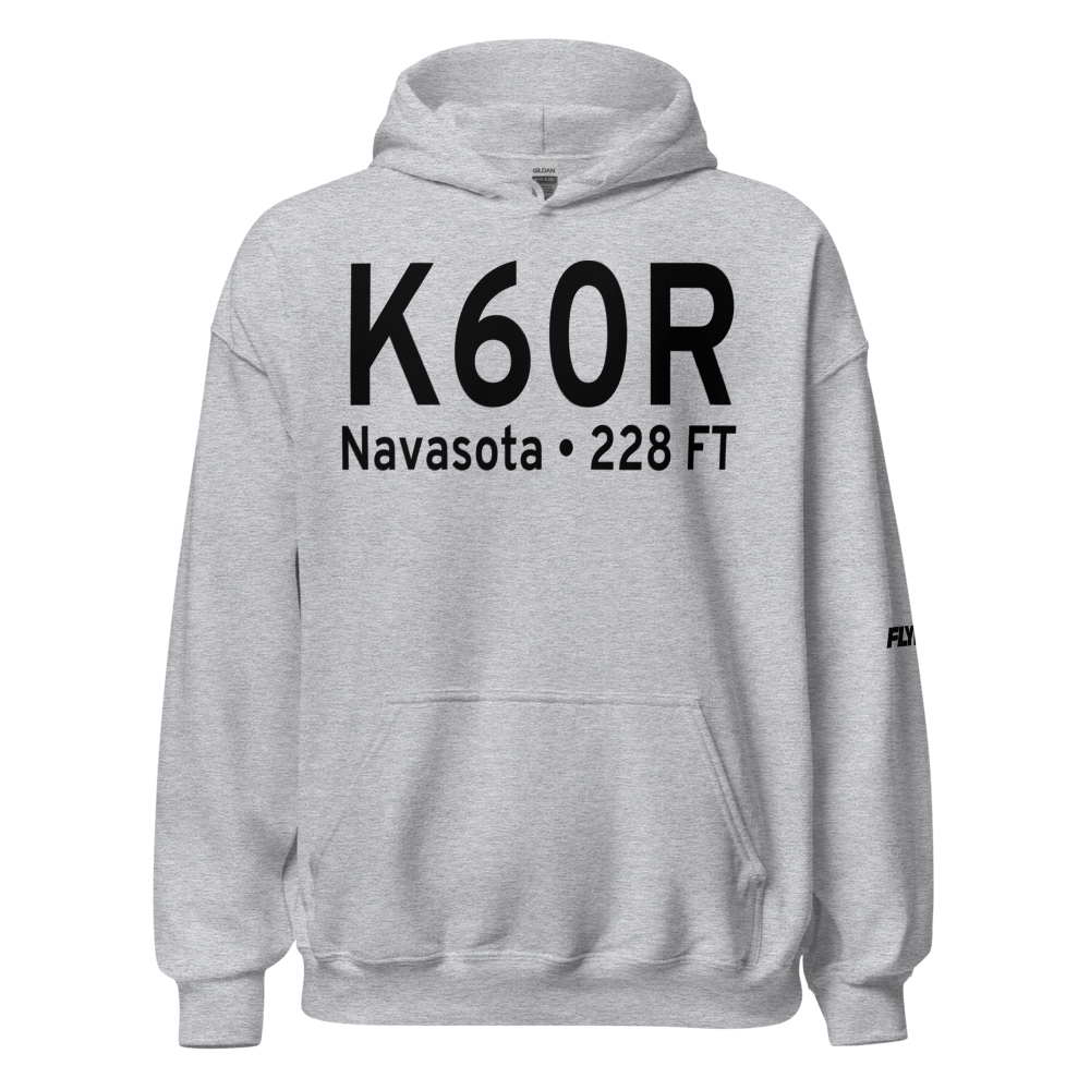 Navasota Municipal Airport (K60R) ICAO Hoodie Sweatshirt 
