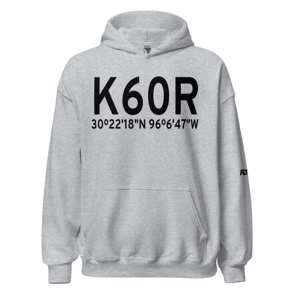 Navasota Municipal Airport (K60R) ICAO Hoodie Sweatshirt 