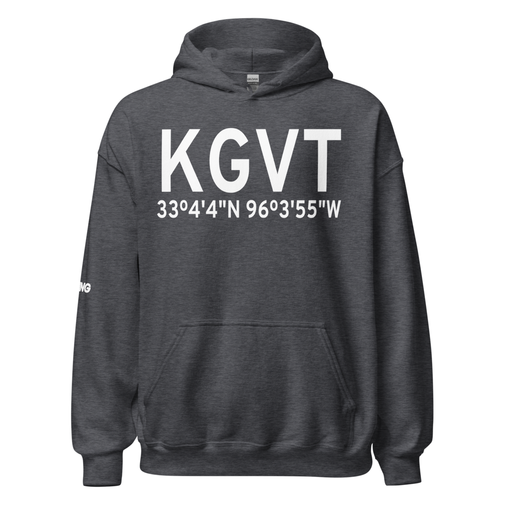 Majors Airport (KGVT) ICAO Hoodie Sweatshirt 