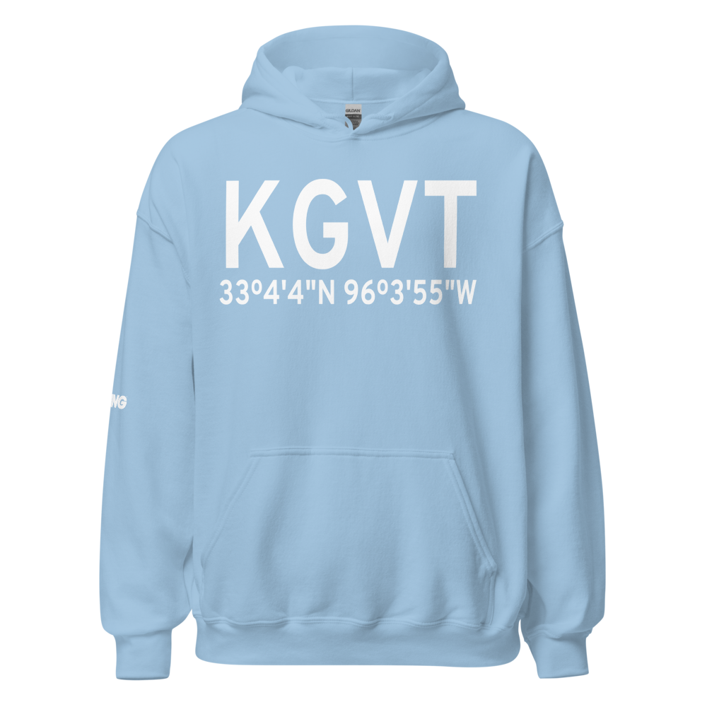 Majors Airport (KGVT) ICAO Hoodie Sweatshirt 