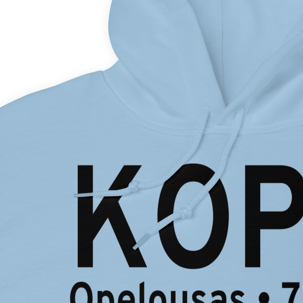 St Landry Parish Ahart Field (KOPL) ICAO Hoodie Sweatshirt 