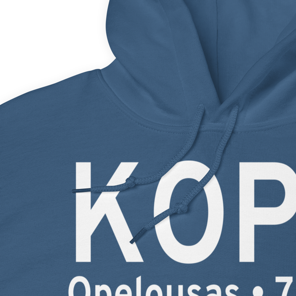 St Landry Parish Ahart Field (KOPL) ICAO Hoodie Sweatshirt 