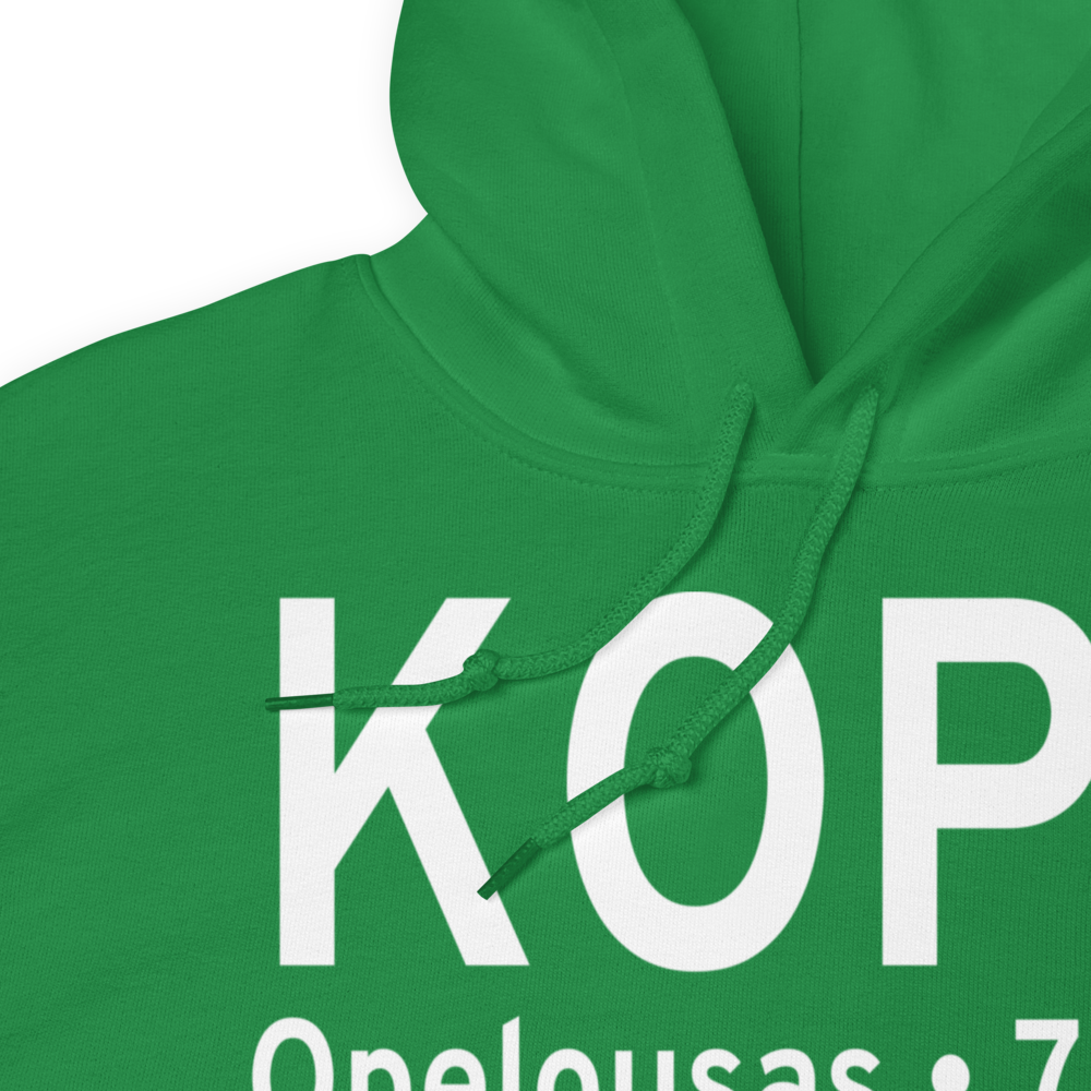 St Landry Parish Ahart Field (KOPL) ICAO Hoodie Sweatshirt 