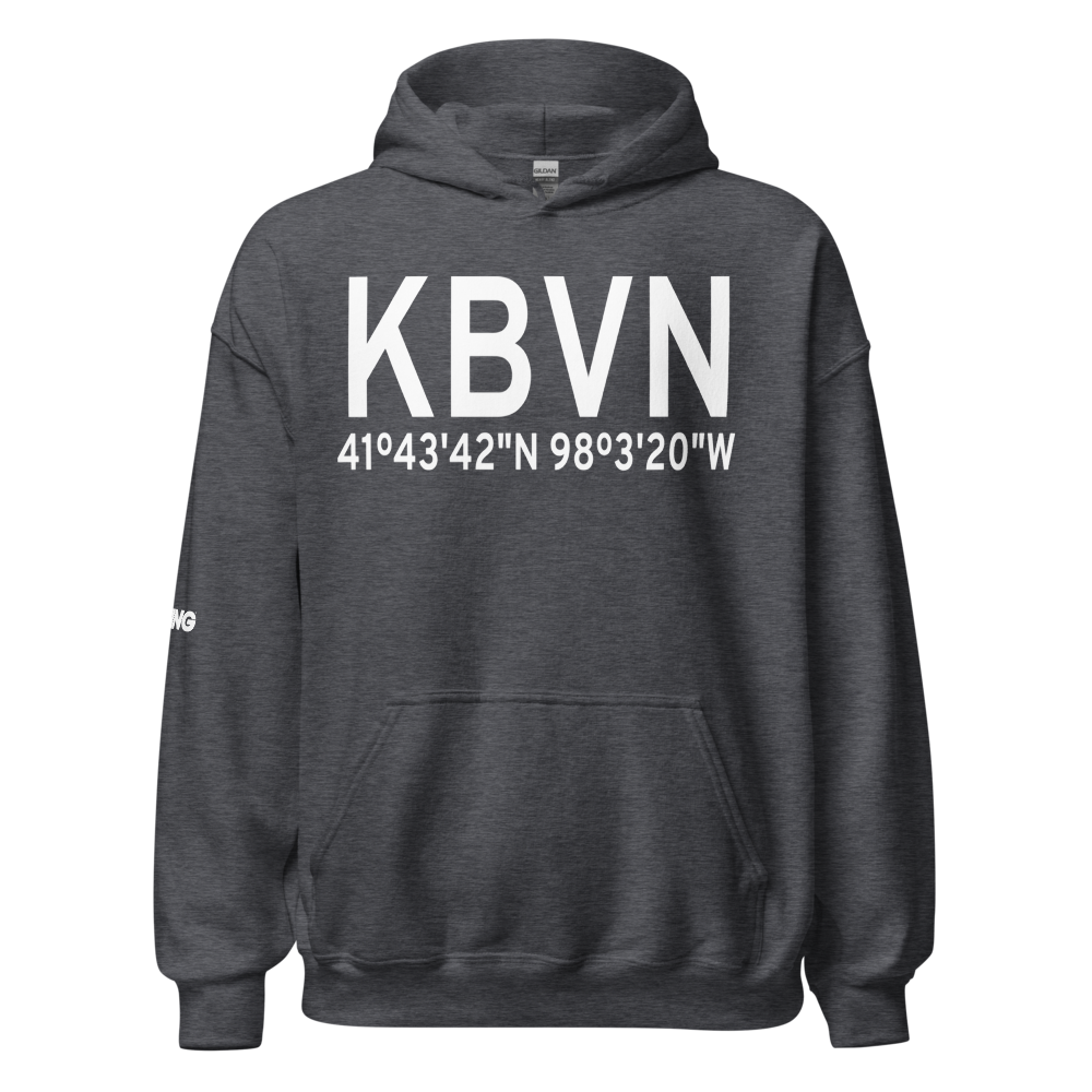Albion Municipal Airport (KBVN) ICAO Hoodie Sweatshirt 