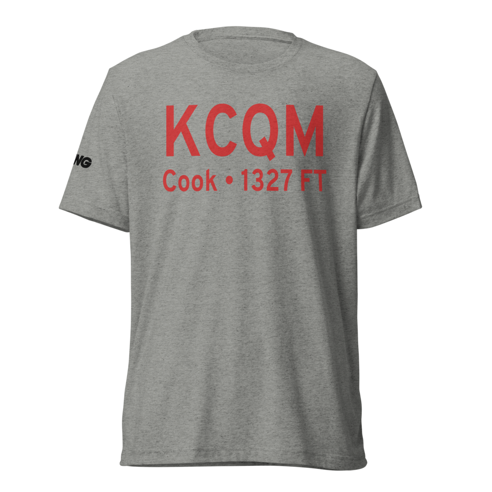 Cook Municipal Airport (KCQM) ICAO Tri-blend T-Shirt 