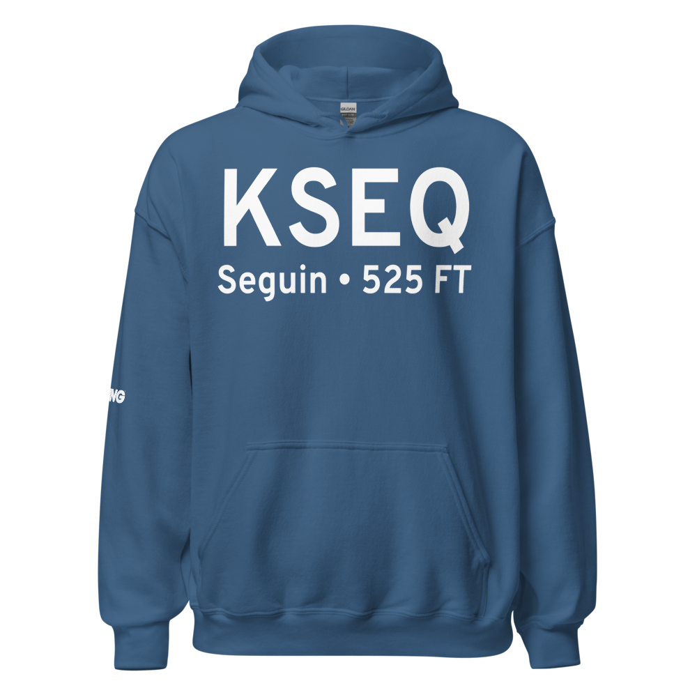 Randolph Air Force Base Auxiliary Airport (KSEQ) ICAO Hoodie Sweatshirt 